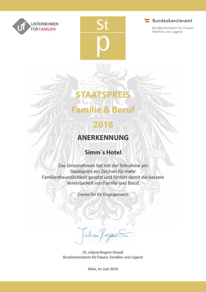 Staatspreis für Familie & Beruf