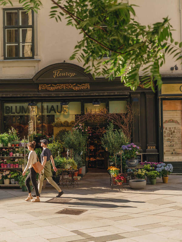 Spazierengehen in der Stadt Wien